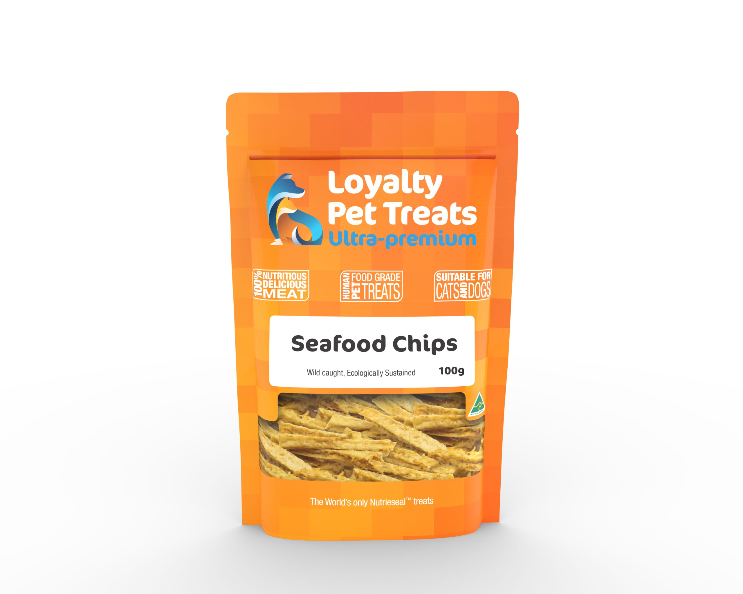 Loyalty Pet Treats: Seafood Chips 100g 1 Loyalty Pet Treats: Seafood Chips 100g